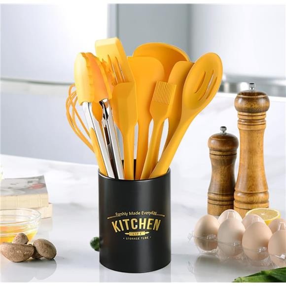Kitchen Utensil Set 11-piece Non-stick Silicone Cookware, Suitable for Cooking - Picture 4 of 6